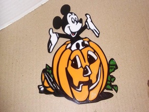 halloween day mickey mouse decoration my way decor 3d print model - Mito3D
