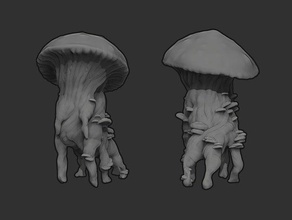 myconid - d&d miniature toys & games 28mm 32mm 54mm beast creature dnd fungus monster mushroom pathfinder roleplaying tabletop 3d print model - Mito3D
