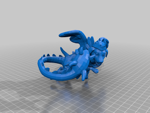 kukulkan dragon doggo games figure god skin smite 3d print model - Mito3D