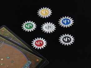 magia token 1 simples brinquedo & acessórios para jogos jogo de cartas magic gathering 3d print model - Mito3D