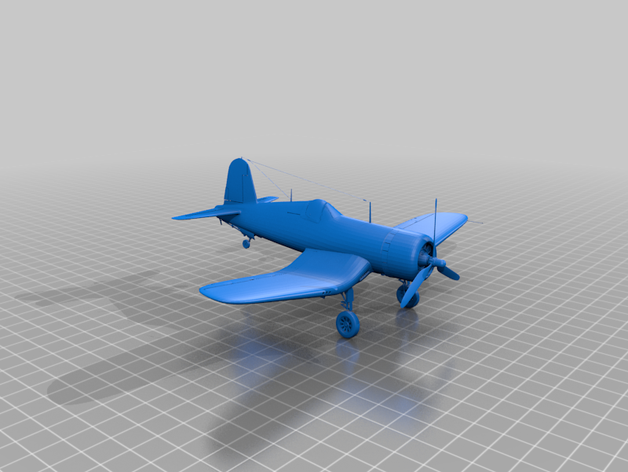 avión f-4 corsair La impresión en 3d 3D print model - Mito3D