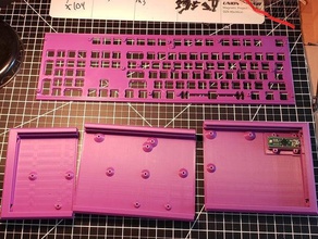 full custom 104 keyboard case + plate electronics mechanical 3d print model - Mito3D