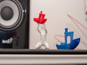 3dbenchy stand fixed art girl sexy 3d print model - Mito3D