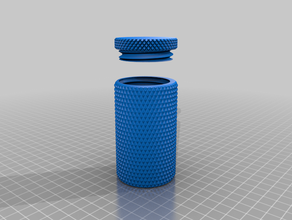 knurled container coins & badges 3d print model - Mito3D