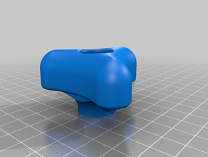 curvy star knob lawnmower handle parts customized 3d print model - Mito3D