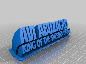 avi name plate office customized 3d print model - Mito3D