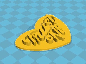 keychain trust no one 3d printing keychains key chain 3d print model - Mito3D