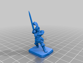 men-at-arms escrimeur jeux heroquest 3d print model - Mito3D