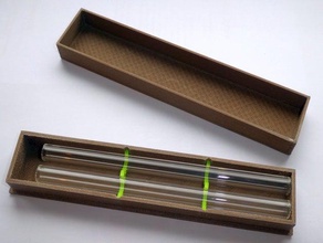 travel box glas straws household 3d print model - Mito3D