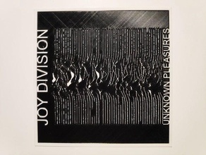 joy division - unknown pleasures wip signs & logos beermat mmu2 vinyl record 3d print model - Mito3D