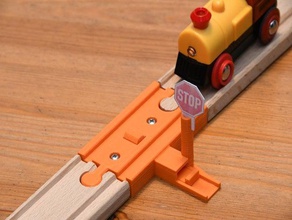 brio switchable stop signal mechanical toys switch train 3d print model - Mito3D