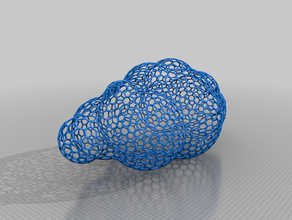1 yapay bulut hexagon parametrik desen 3d print model - Mito3D