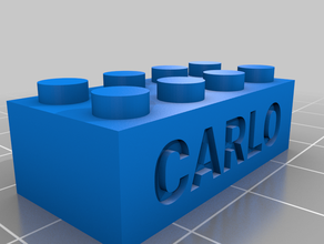 lego carlo signs & logos customized 3d print model - Mito3D
