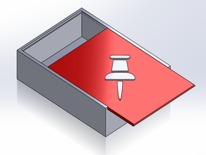 push pin box organizzazione office di archiviazione 3d print model - Mito3D