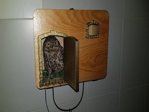 casa mocho les animaux de compagnie la le tuyau owl 3d print model - Mito3D