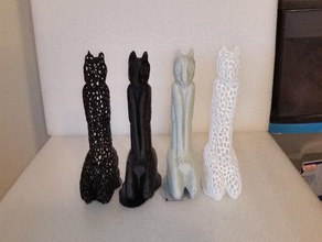 voronoi chiave di marco cat sculture 3d print model - Mito3D