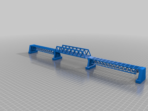 n-escala de concreto puente armazones acero las estructuras edificios los trenes del modelo n-calibre ferrocarril 3d print model - Mito3D