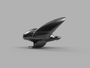 jeff wayne martian flying machine art invasion musical war worlds 3d print model - Mito3D