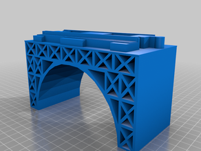 duplo tren truss puente de caballete La impresión en 3d 3d print model - Mito3D