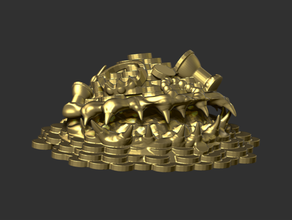 ouro pilha de imitar A impressão 3d masmorras e dragões 3d print model - Mito3D