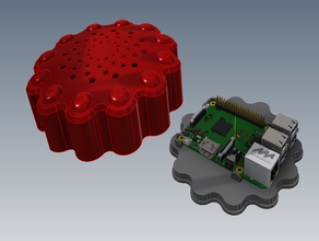 ahududu 3 ve 4 çiçek durumunda pi 3d baskı raspberry pi4 durumda 3d print model - Mito3D