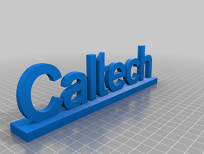 caltech logo işaretler ve logolar üniversite solidworks kök 3d print model - Mito3D