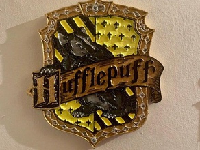 harry potter - hufflepuff-Plakette sign 3d-drucken logo plaque 3d print model - Mito3D