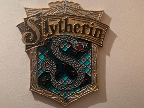 harry potter - slytherin-Plakette sign 3d-drucken logo plaque 3d print model - Mito3D