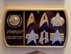 starfleet 1 plaque sign logo star trek 3d print model - Mito3D