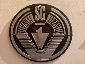 stargate sg1 patch plaque signe L'impression 3d logo de la scifi sg-1 3d print model - Mito3D
