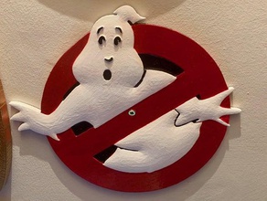 ghostbusters plaque sign 3d printing 80s logo scifi 3d print model - Mito3D