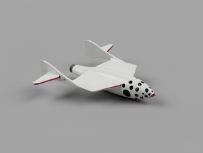 scaled composites spaceshipone vehículos modelo la nasa plano el cohete a escala espacio nave espacial de 1 uno naves espaciales 3d print model - Mito3D