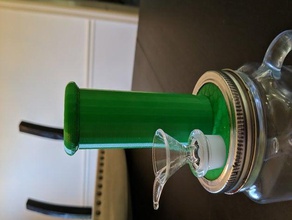 mason jar bong non bocca versione art vaso di 3d print model - Mito3D