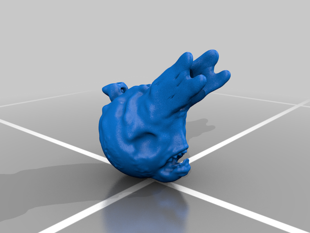 cañón de la cabeza extranjero escritorio juguete mutación sculptris 3D print model - Mito3D