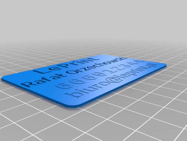 leprint wizytowka office customized 3D print model - Mito3D