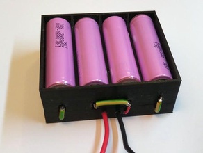 14,4 v li-ion battery pack La stampa 3d 18650 batteria potenza 3d print model - Mito3D