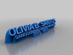 olivia arial office customized 3d print model - Mito3D