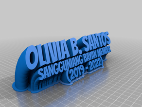 olivia bureau de personnalisé 3d print model - Mito3D