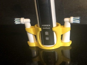 oral-b - Zahnbürste-Halter w 2x kopfhalter Bad elektrischen Zahnbürste Kopf stand Zahnbürstenhalter 3d print model - Mito3D