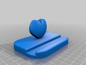 mobile phone holder heart love stand 3d print model - Mito3D