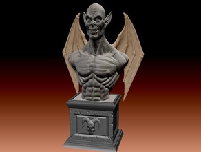 halloween demone busto art box il di la scultura 3d print model - Mito3D