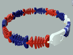 fish bone bracelet bracelets cat dog jewelry latch necklace nintendo openscad 3d print model - Mito3D