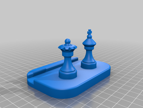 mobile phone holder chess piece pieces stand 3d print model - Mito3D