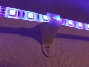 led ışık şeridi duvara monte dekor tutucu mount açtı şerit 3d print model - Mito3D