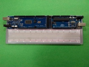 arduino mega uno-prototyping breadboard-Halter Stromversorgung - Elektronik arduino-add-ons arduino-Halterung uno Steckbrett Netzteil 3d print model - Mito3D