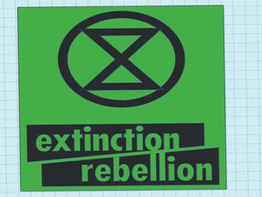 extinction rebellion logo signs & logos xr 3d print model - Mito3D