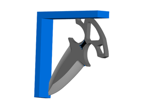 push dagger shelf brackets nuclear tape mount decor bracket support 3d print model - Mito3D
