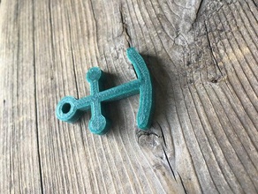 anchor keychains 3d print model - Mito3D