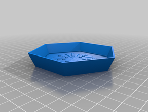 dish saucer hexagon planter 3d print model - Mito3D