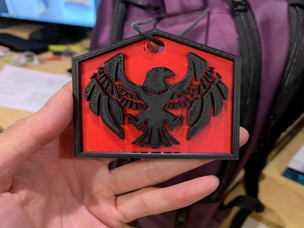 fire emblem three houses black eagles backpack tag fe keychain 3D print model - Mito3D